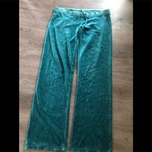 JUICY COUTURE TURQUOISE VELOUR SWEATPANTS